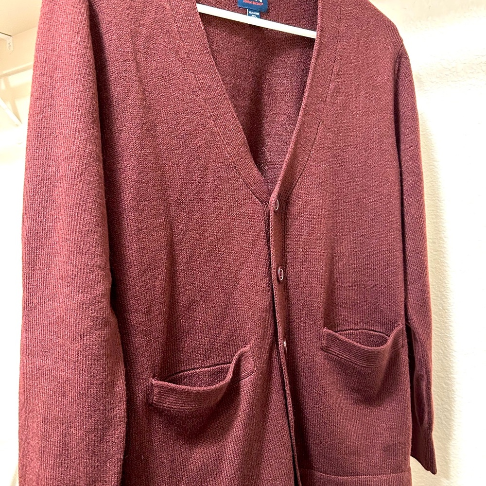 V-Neck cardigan sweater School Uniform boys XL 14/16